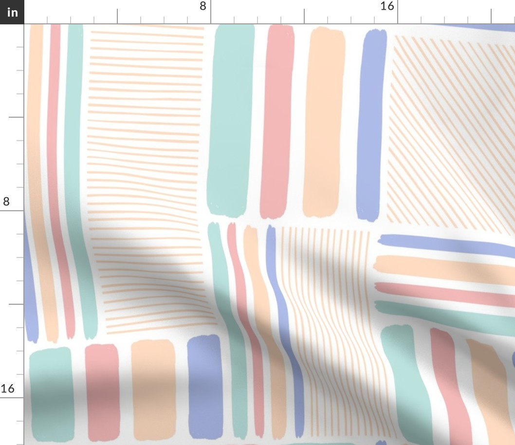 Geometric pastel lines, stripes, and abstract shapes
