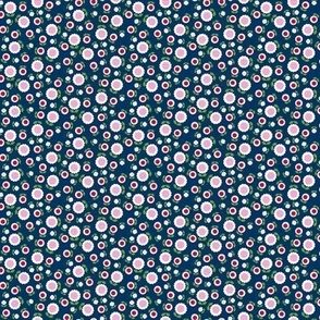 Gingham Flowers (Mini Strawberry & Bubblegum on Huckleberry)