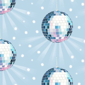 Disco Mirror Ball (M), pastel blue - Party Lights