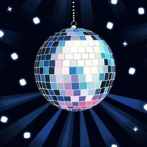 Disco Mirror Ball (XL), dark blue - Party Lights