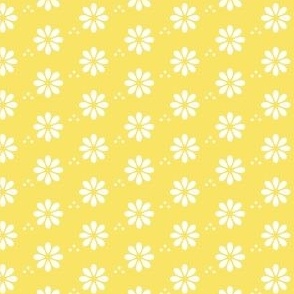 White and Yellow Flowers with dots