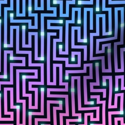 M Maze 0072 A geometric abstract texture modern ombre shape art