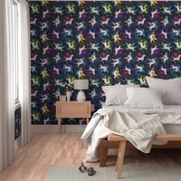 Joyful rainbow unicorn stars - playroom - children's bedroom