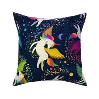 Joyful rainbow unicorn stars - playroom - children's bedroom