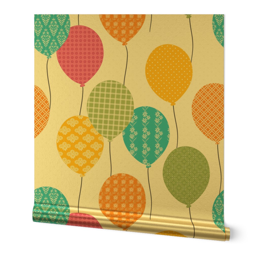 Celebration Party Balloons Cheater Quilt Panel