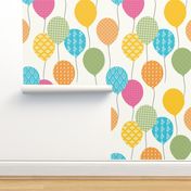 Celebration Party Balloons Cheater Quilt Panel