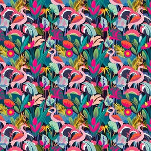 Flamingo Jungle - small scale
