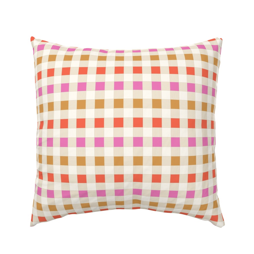 Ribbon Party Plaid / Tropical / Mustard Orchid Vermillion / Small