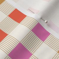 Ribbon Party Plaid / Tropical / Mustard Orchid Vermillion / Small