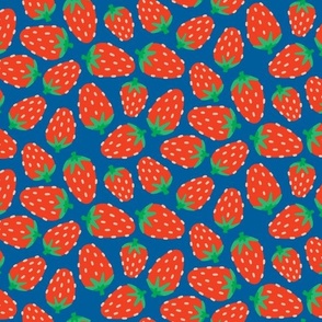 Fresa Strawberries Scatter on Navy