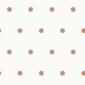 Medium | Symmetrical Brown Bronze Dots on Cream White Background