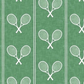 (small scale) Tennis Racquets - soft green - Vertical Stripes - LAD24
