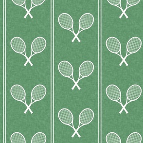 Tennis Racquets - soft green - Vertical Stripes - LAD24