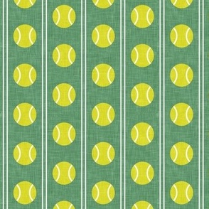 (small scale) tennis balls - vertical stripes - green/soft green - LAD24