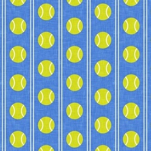 (small scale) tennis balls - vertical stripes - green/blue - LAD24