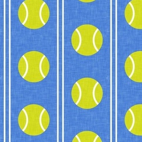 tennis balls - vertical stripes - green/blue - LAD24