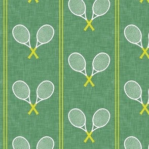 (small scale) Tennis Racquets - green/green  - Vertical Stripes - LAD24