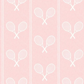 Tennis Racquets - White/Pink - Vertical Stripes -  LAD24