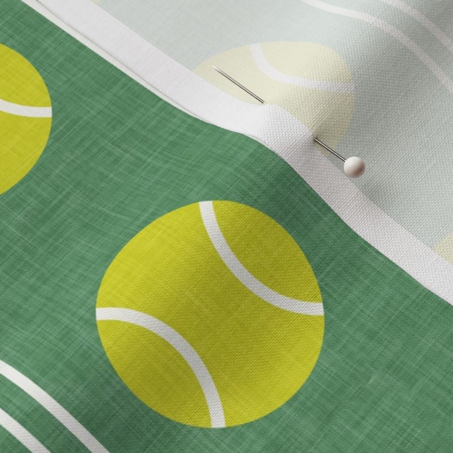 tennis balls - vertical stripes - green/soft green - LAD24