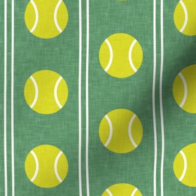 tennis balls - vertical stripes - green/soft green - LAD24