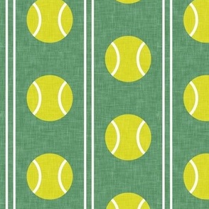 tennis balls - vertical stripes - green/soft green - LAD24
