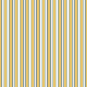 pyjama stripes - cheerful yellow_ understated white_ vivid blue - thin vertical stripe