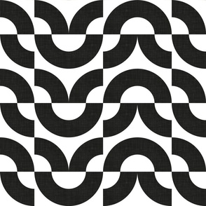 Bauhaus Modern Geometry No.005 - Black and White Shapes / Large / Eva Matise