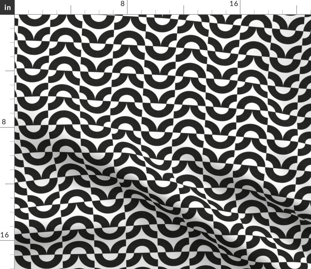 Bauhaus Modern Geometry No.005 - Black and White Shapes / Medium / Eva Matise