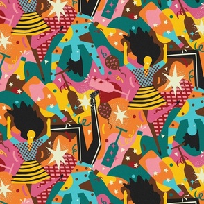 Retro Dance Party Wallpaper ©designsbyroochita