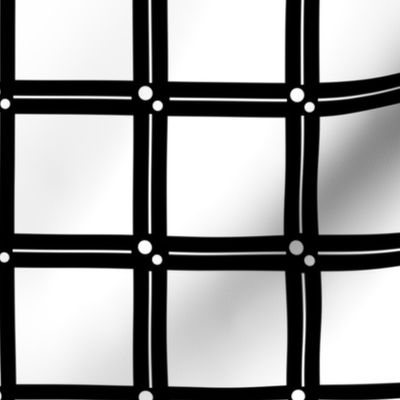 Squares grid - black and white