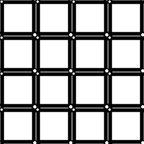 Squares grid - black and white