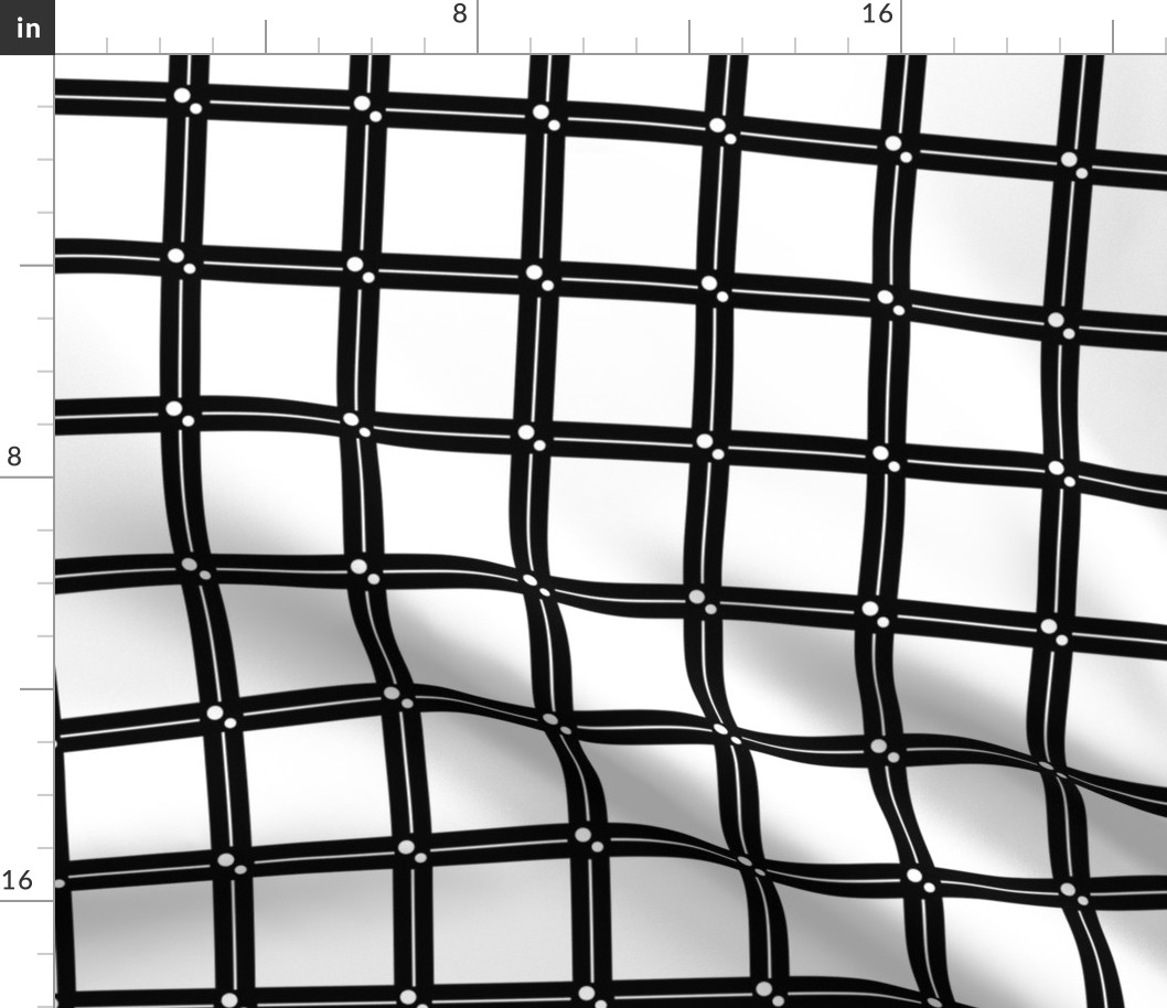 Squares grid - black and white