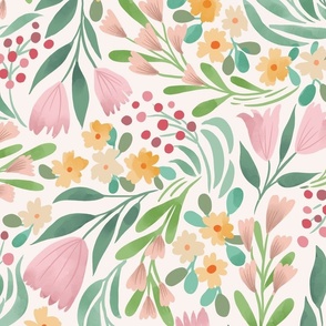 floral fancy wallpaper scale