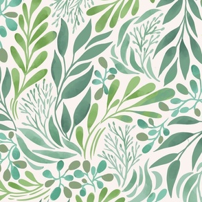 leafy fancy wallpaper scale