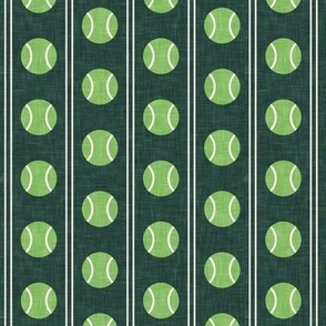 (small scale) tennis balls - vertical stripes - green/dark green - LAD24