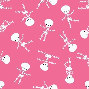 medium dancing skeletons / pink