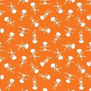 mini dancing skeletons / orange