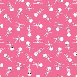 mini dancing skeletons / pink