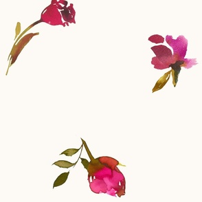 Darker Pinks Watercolor Floral V2 