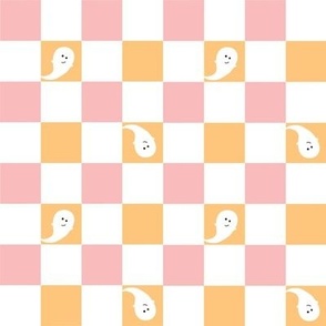 Halloween Ghost Checkers - Tri-Color