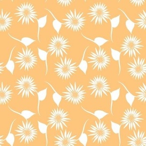 Halloween Sunflowers - Orange & White