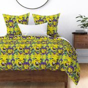 Large Pansy Patch Print Batik Design