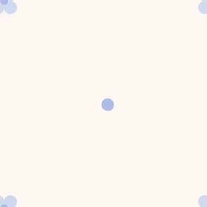Minimalist dots, flower, polka dots, light blue on cream // Large Dots
