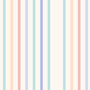 Pastel Stripes, Minimalist .25 inch, quarter inch stripes