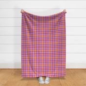 Bright Purple and Orange Plaid