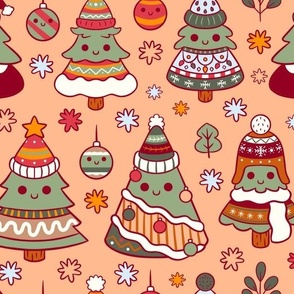 Cute Kawaii Christmas Tree Delights: Sweet Spruce Soiree