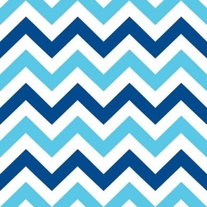 Blue and Aqua Team Color Chevron