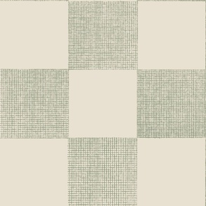 check weave - traditional green_ pale grey chalk 02 - hand drawn texture