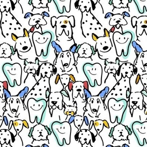 Doodle Dogs and the Happy Tooth, Multi With Aqua Accent
