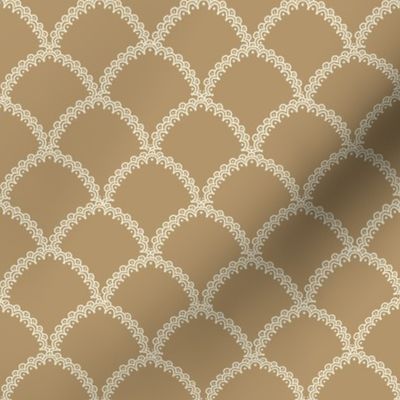 Lace Scallop Fabric  heritage garden collection Lark